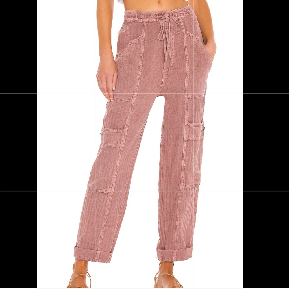 Free People Feelin Good Crop Cargo Pant - Small - Pink